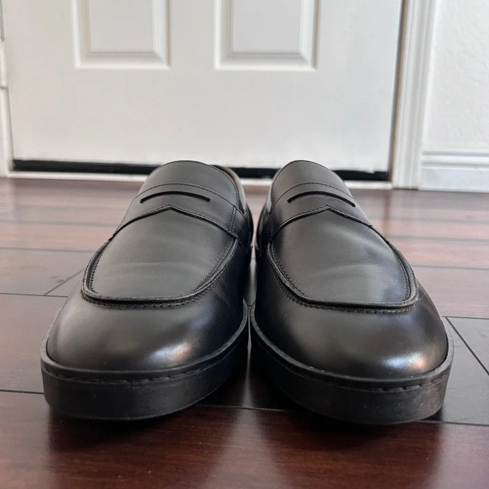 Allen Edmonds Men's Randolph Leather Slip-on Sneaker Loafer Black size 14 NWOB